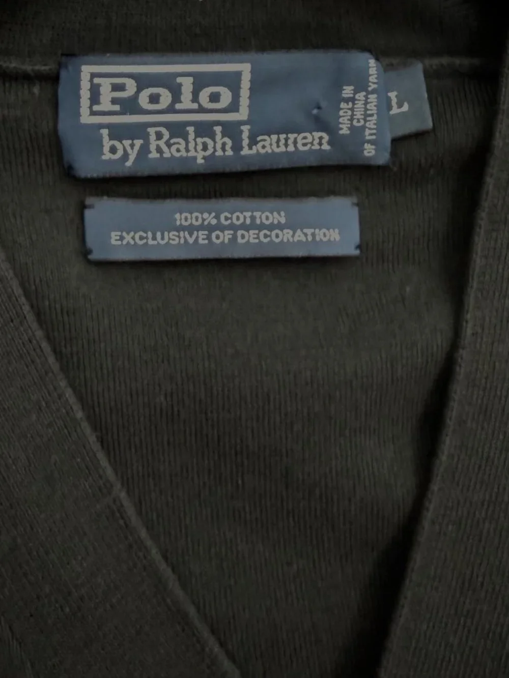 VTG Polo Ralph Lauren Cardigan L‎ Black Knit Nautical Anchor Crest Sweater Y2K